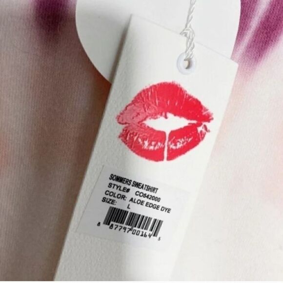 Wildfox Couture Aloe Edge Dye Tie Dye Sommers Sweatshirt Size Large New - Picture 8 of 10